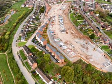 An drone shot of Saxon View