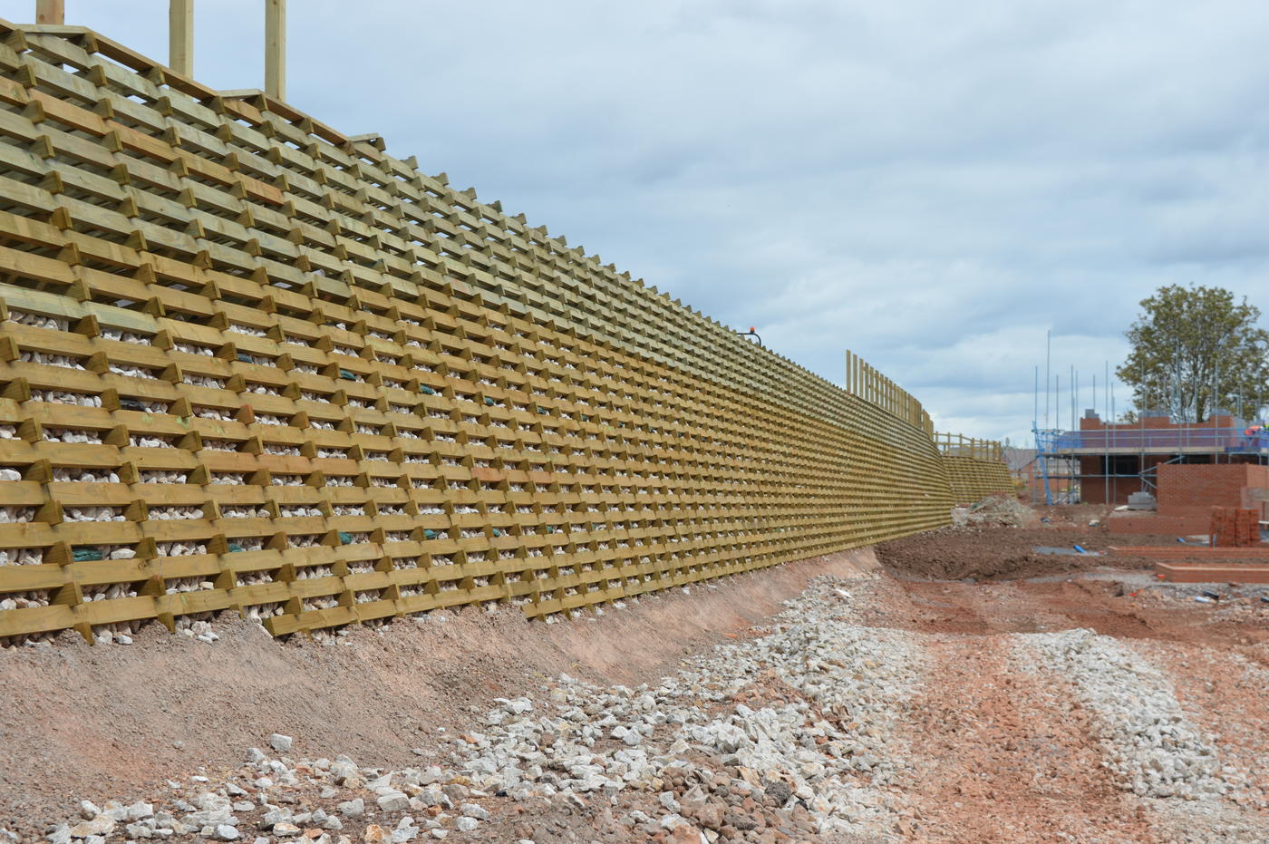 Permacrib timber crib retaining wall