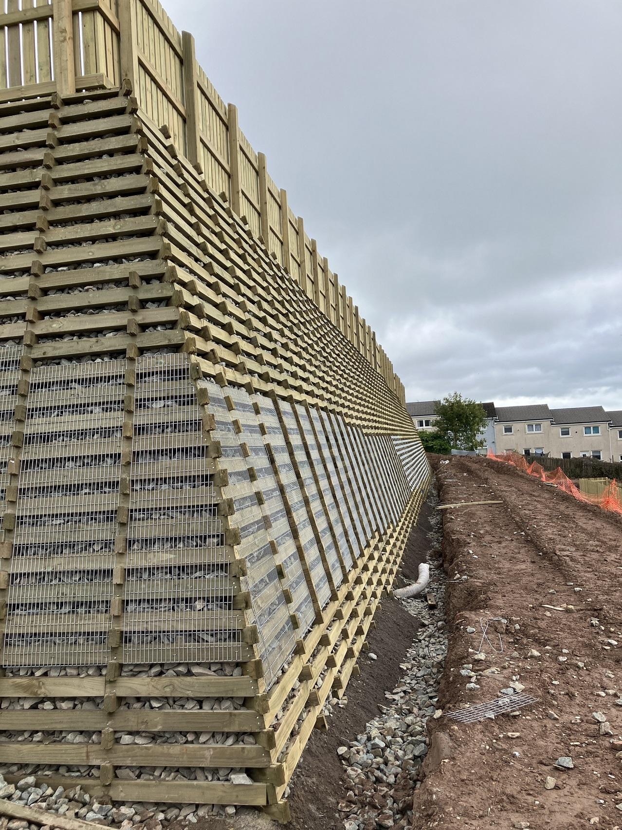 Permacrib timber crib retaining Wall