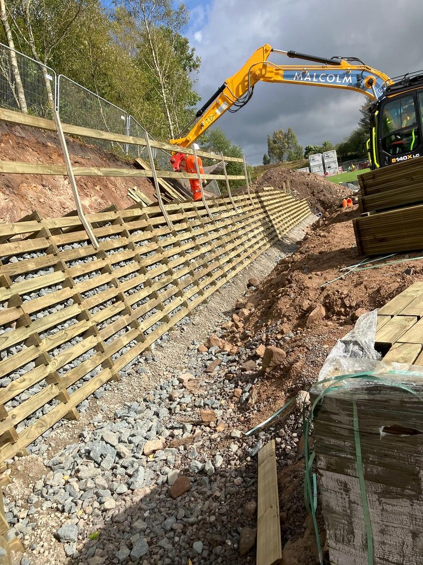 Permacrib timber crib retaining wall